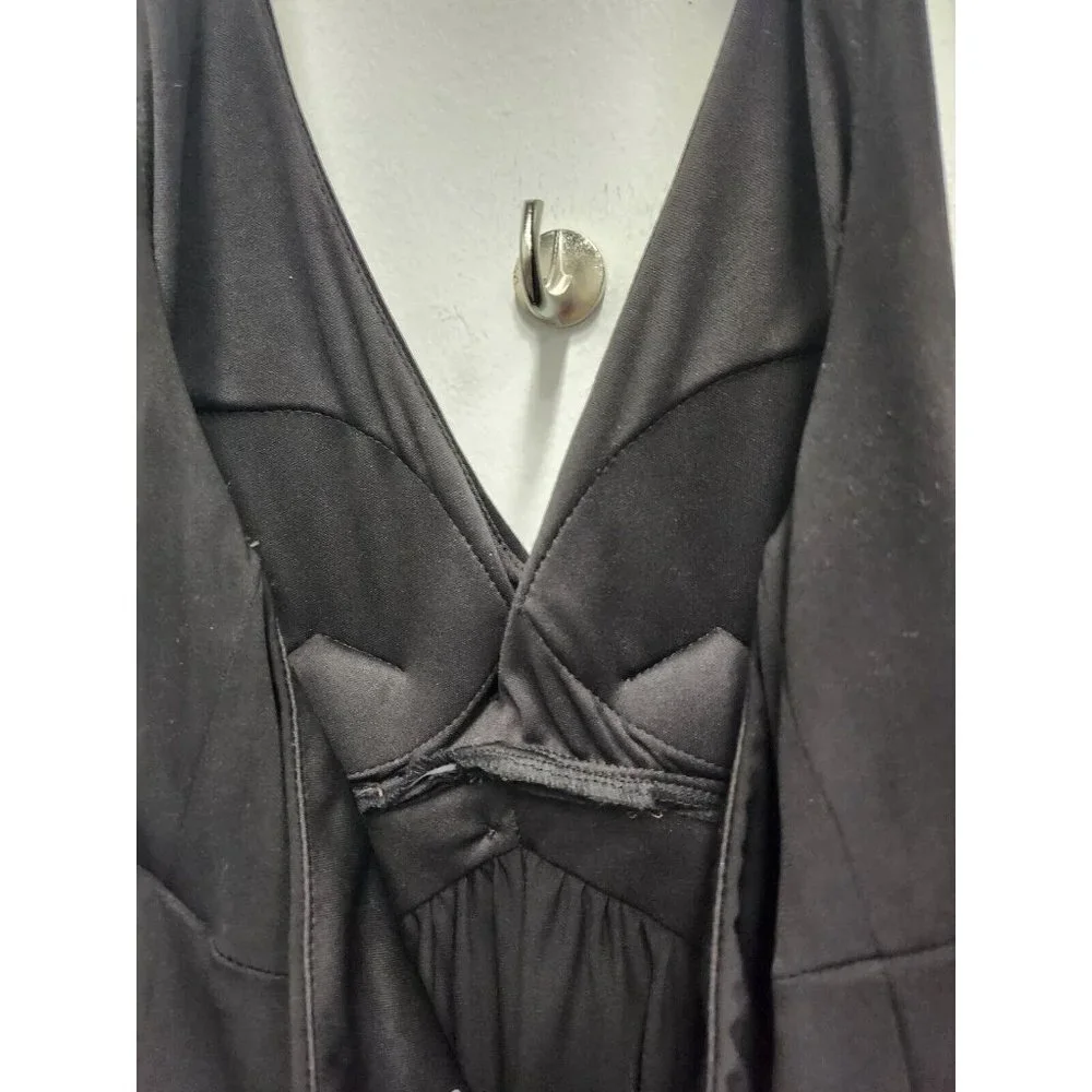 Cache Womens Dress Size Medium Black Halter Tie Belt Buckle Detail Bra Cup Party - Picture 5 of 8